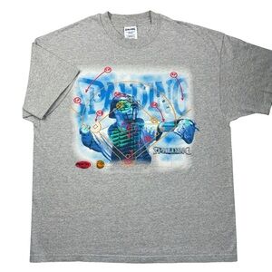 VTG 90s Spalding Baseball Catcher First in Sport Single Stitch t-shirt size L